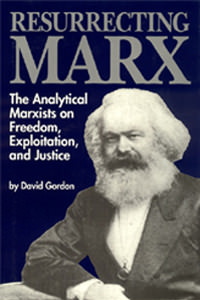 Book cover for Resurrecting Marx depicting bearded Marx leering at you.