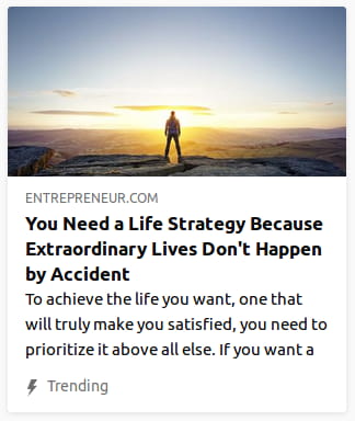 By Entrepreneur. Photo o’ a guy with his back to the camera, far ’way & tiny in the middle, staring off into the sunset / sunrise.