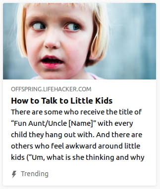 By Offspring Lifehacker. Close-up photo o’ young girl with bug eyes staring @ something off-screen to the right.