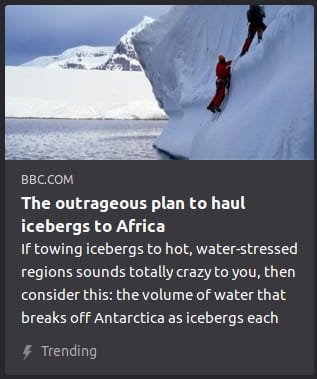 By the BBC. Photo o’ people climbing an iceberg.