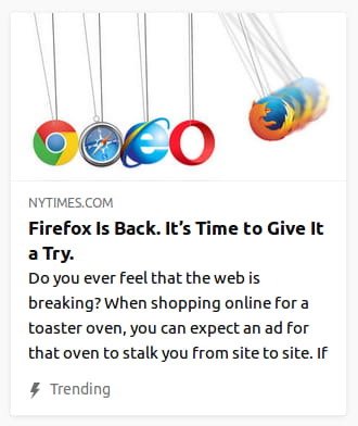 By the New York Times. Illustration o’ browser icons on clacker strings with Firefox ’bout to careen into the others.